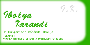 ibolya karandi business card